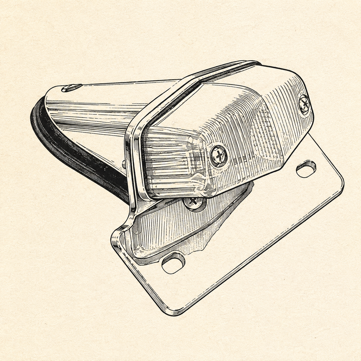 Lucas Style Fender Mounted Tail Light